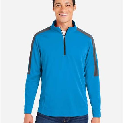 Core 365 Men's Market Snag Protect Mesh Colorblock Quarter-Zip Pullover - CE404