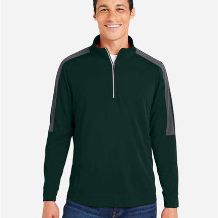 Core 365 Men's Market Snag Protect Mesh Colorblock Quarter-Zip Pullover - CE404