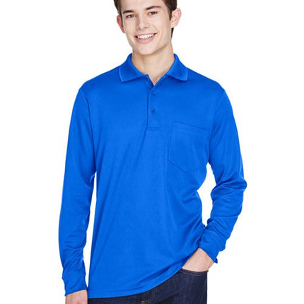 Core 365 Men's Pinnacle Performance Long Sleeve Piqué Polo with Pocket - 88192P
