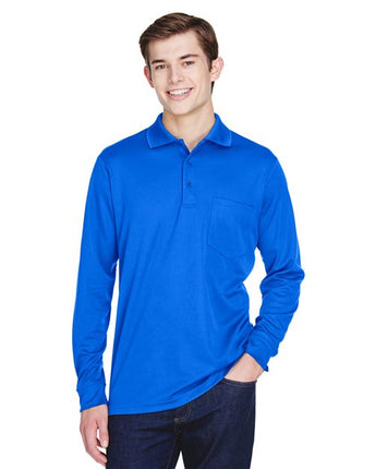 Core 365 Men's Pinnacle Performance Long Sleeve Piqué Polo with Pocket - 88192P