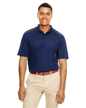 Core 365 Men's Radiant Performance Piqué Polo with Reflective Piping - 88181R
