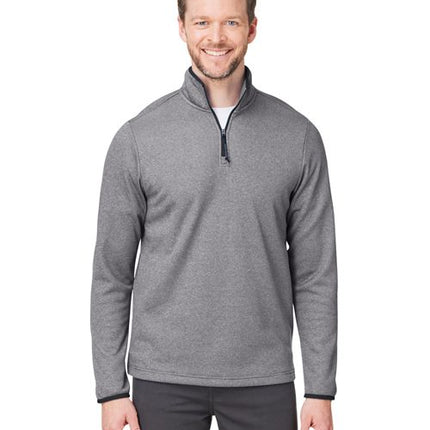 Core 365 Men's Venture Heathered Stripe Quarter-Zip Pullover - CE73