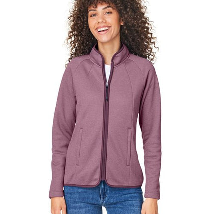 Core 365 Women's Venture Heathered Stripe Full-Zip - CE72W
