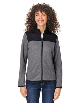 Core 365 Women's Venture Heathered Stripe Hybrid Jacket - CE74W