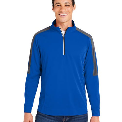 Core 365 Men's Market Snag Protect Mesh Colorblock Quarter-Zip Pullover - CE404