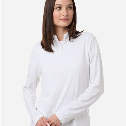 Adidas Women's Textured Stripe Quarter-Zip Pullover - A709