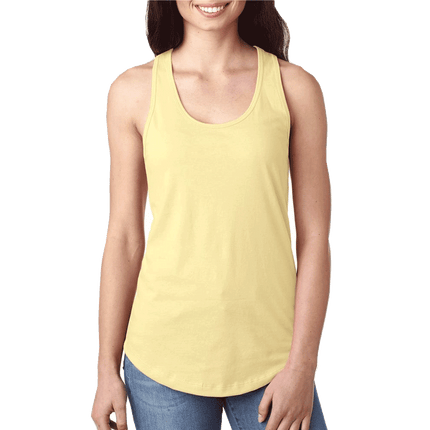 1533 Next Level Apparel Tank tops sold by RQC Supply Canada an arts and craft store located in Woodstock, Ontario showing banana cream colour