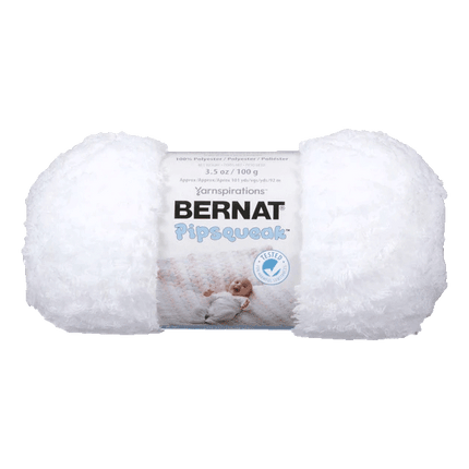 Bernat Pipsqueek Yarn sold by RQC Supply Canada an arts and craft store located in Woodstock, Ontario showing Whitey White colour