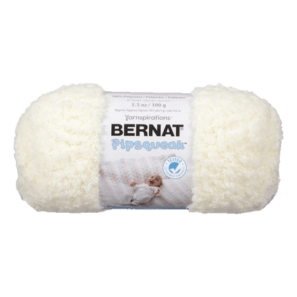 Bernat Pipsqueek Yarn sold by RQC Supply Canada an arts and craft store located in Woodstock, Ontario showing Vanilla colour