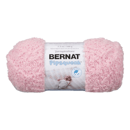 Bernat Pipsqueek Yarn sold by RQC Supply Canada an arts and craft store located in Woodstock, Ontario showing Tickle me Pink colour