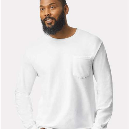Gildan Men's Ultra Cotton® Long Sleeve Pocket T-Shirt - 2410