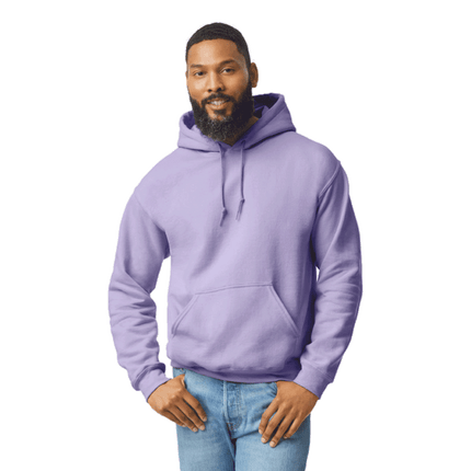 8500 Adult Hoodie. Unisex Hooded Sweatshirt by Gildan. Shown in orchid colour, sold by RQC Supply Canada.