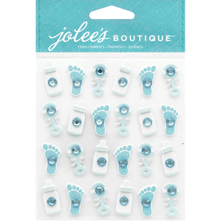 Jolee's Boutique Baby Boy scrapbooking stickers with rhinestones sold by RQC Supply Canada an arts and craft store located in Woodstock, Ontario