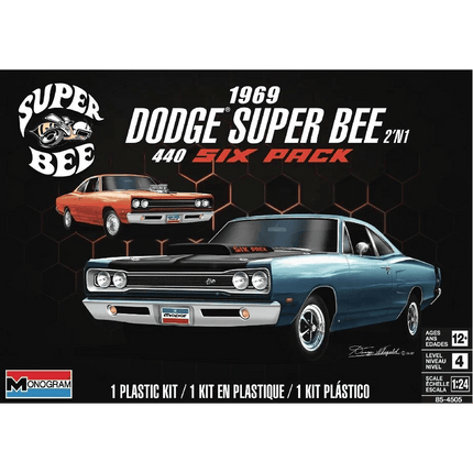 1969 Dodge Super Bee 2 in 1 440 Six Pack Revell Model car kit 1:24 scale sold by RQC Supply Canada