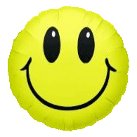 Yellow Smile Face Helium Filled Get Well Balloons sold by RQC Supply Canada an arts and craft store located in Woodstock, Ontario