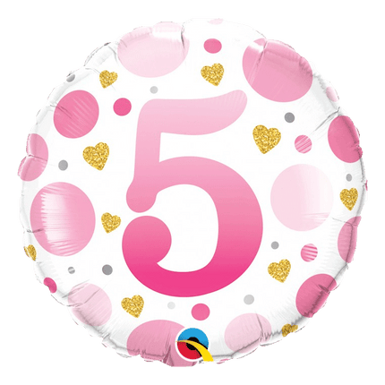 Happy 5th  Birthday Helium Filled Balloons sold by RQC Supply Canada an arts and craft store located in Woodstock, Ontario
