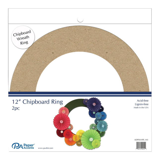 2pc Chipboard Wreath sold by RQC Supply Canada an arts and craft store located in Woodstock, Ontario