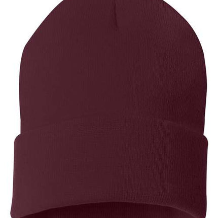 12" Solid Cuffed Beanie