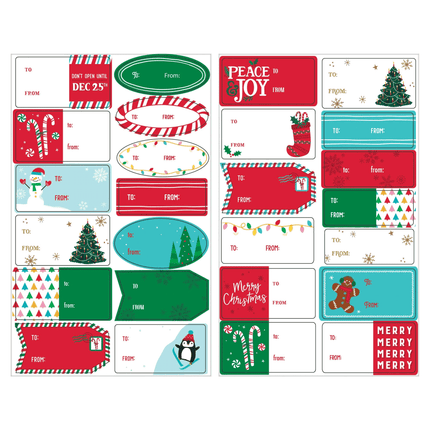 Christmas Gift Labels sold by RQC Supply Canada an arts and craft store located in Woodstock, Ontario