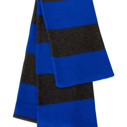Rugby-Striped Knit Scarf