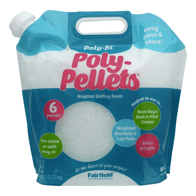 Bean bag filler/weighted blanket filler - Poly fil Poly Pellets sold by RQC Supply Canada an arts and craft store located in Woodstock, Ontario