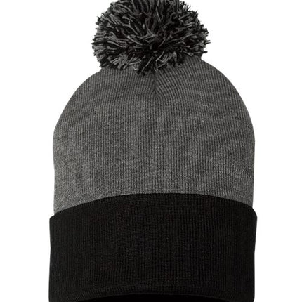 12" Pom-Pom Cuffed Beanie
