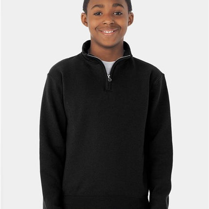 Nublend® Youth Quarter-Zip Cadet Collar Sweatshirt