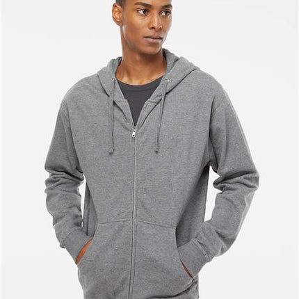 Unisex Midweight Full-Zip Hooded Sweatshirt