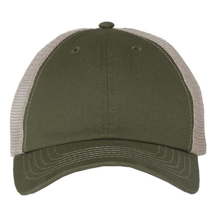Contrast-Stitch Mesh-Back Cap