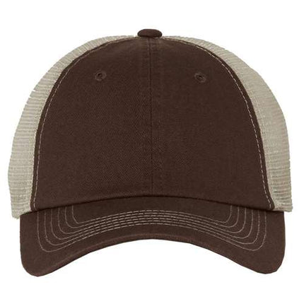 Contrast-Stitch Mesh-Back Cap