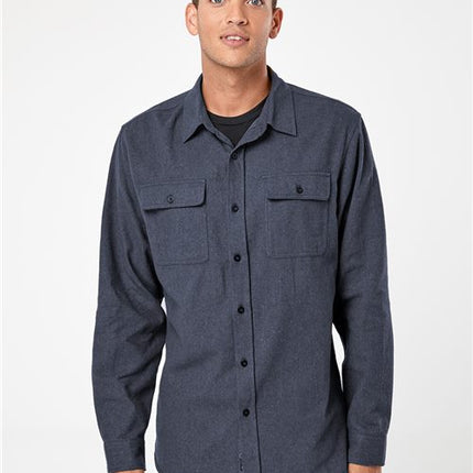 Men's Solid Flannel Shirt
