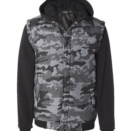 Men's Nylon Vest with Fleece Sleeves
