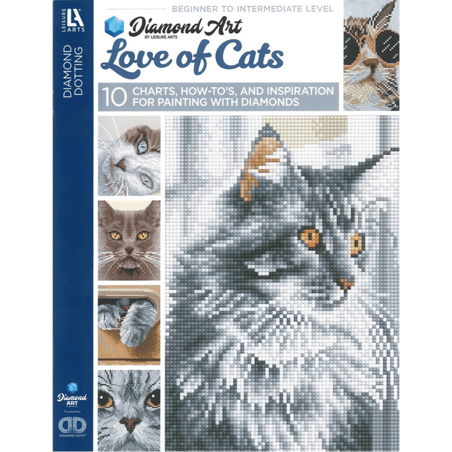 Diamond Art Diamond Dotz Love of Cats How to Book for creating Diamond Dotz Paintings sold by RQC Supply Canada located in Woodstock, Ontario