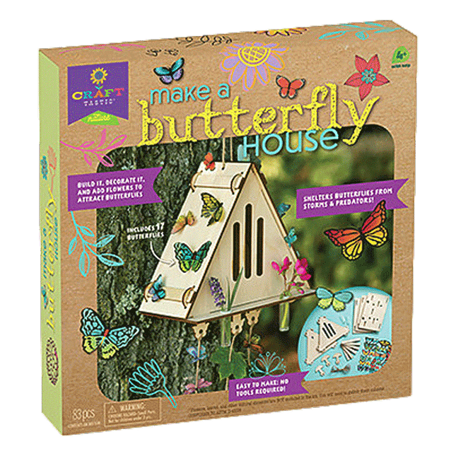 Make a Butterfly House Craft kit sold by RQC Supply Canada an arts and craft store located in Woodstock, Ontario