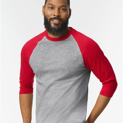 Gildan Unisex Heavy Cotton™ Raglan Three-Quarter Sleeve T-Shirt - 5700