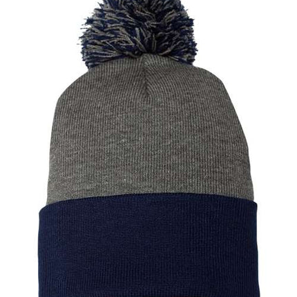 12" Pom-Pom Cuffed Beanie