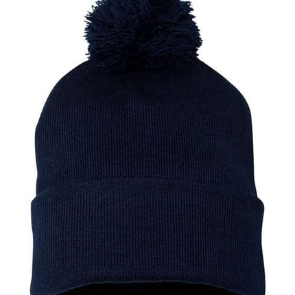 12" Pom-Pom Cuffed Beanie