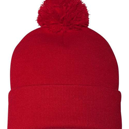 12" Pom-Pom Cuffed Beanie