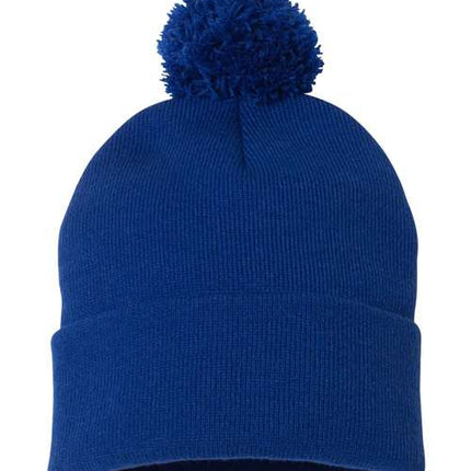 12" Pom-Pom Cuffed Beanie