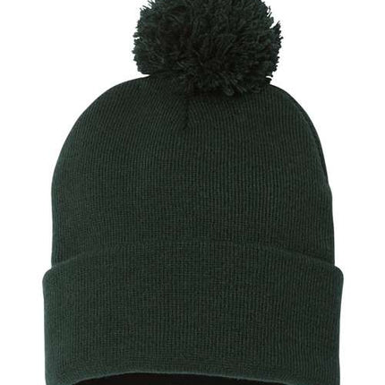 12" Pom-Pom Cuffed Beanie