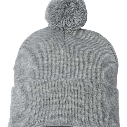 12" Pom-Pom Cuffed Beanie
