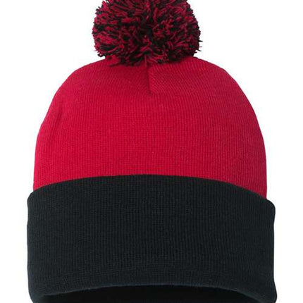 12" Pom-Pom Cuffed Beanie