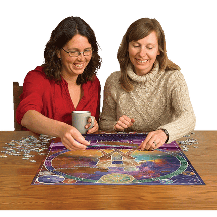 Zodiac Themed Puzzles sold by RQC Supply Canada an arts and craft store located in Woodstock, Ontario showing Zodiac Puzzle being created.