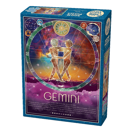 Zodiac Themed Puzzles sold by RQC Supply Canada an arts and craft store located in Woodstock, Ontario showing Gemini Zodiac Puzzle