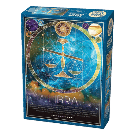Zodiac Themed Puzzles sold by RQC Supply Canada an arts and craft store located in Woodstock, Ontario showing Libra Zodiac Puzzle