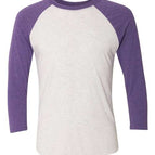 Purple Rush Sleeves/ Heather White Body / XS