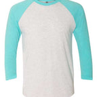 Tahiti Blue Sleeves/ Heather White Body / XS