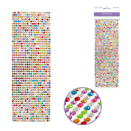 Paper Craft Stickers 4mm Gem Lines adhesive backed sold by RQC Supply Canada an arts and craft store located in Woodstock, Ontario showing multicolour designs