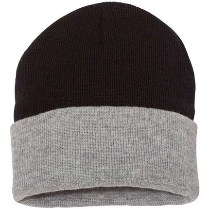 12" Color Blocked Cuffed Beanie