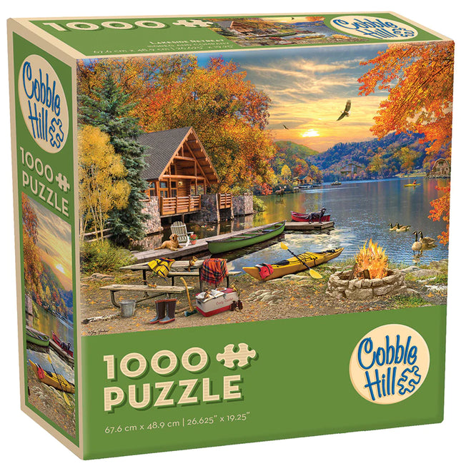 Cobble Hill Lakeside Retreat Jigsaw Puzzle sold by RQC Supply Canada an arts and craft store located in Woodstock, Ontario